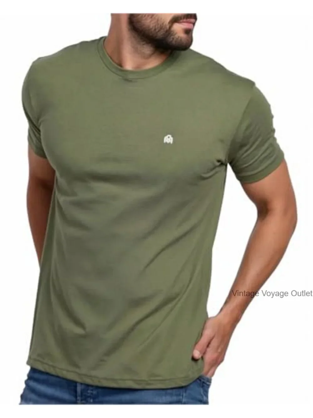 Men's Cotton Crew Neck Athletic Fit T-Shirts with 4-Way Stretch, Tag-Free
